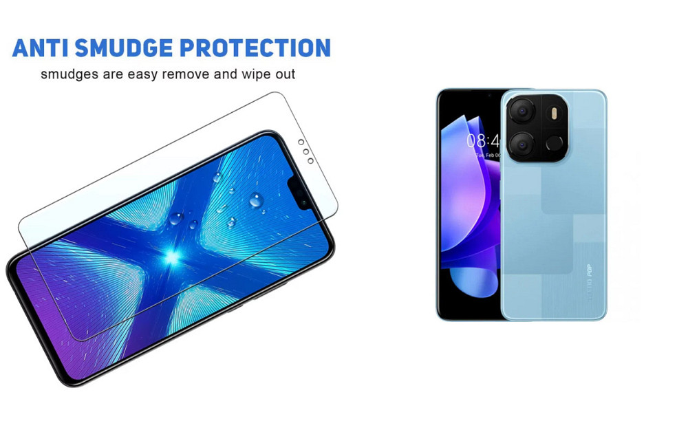 Защитное стекло NeoGlass для Tecno POP 7 (BF6), POP 7 Pro – ультрапрозрачное и устойчивое Киев - изображение 3