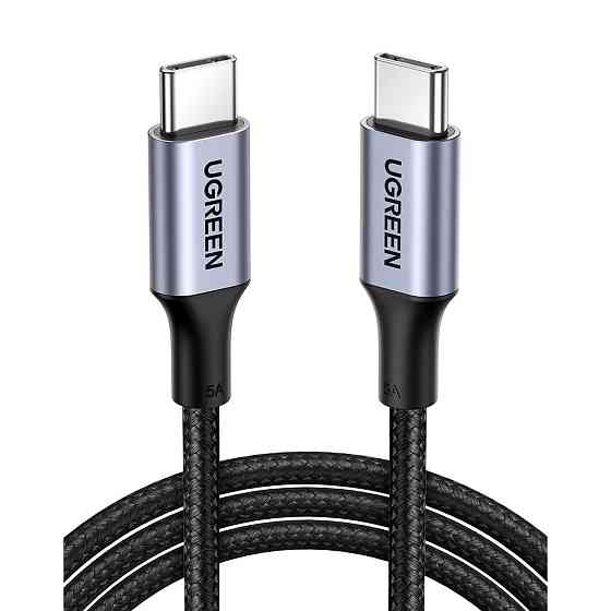 Кабель USB 2.0 Type-C M-M, 2 м, 100W Чорний, Aluminium Braid US316 UGREEN Вінниця