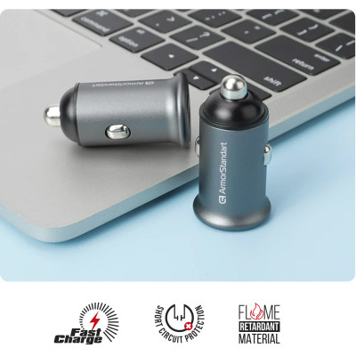 Зарядное устройство Armorstandart Car 2xUSB QC3.0 Grey (ARM65438) Винница - изображение 5
