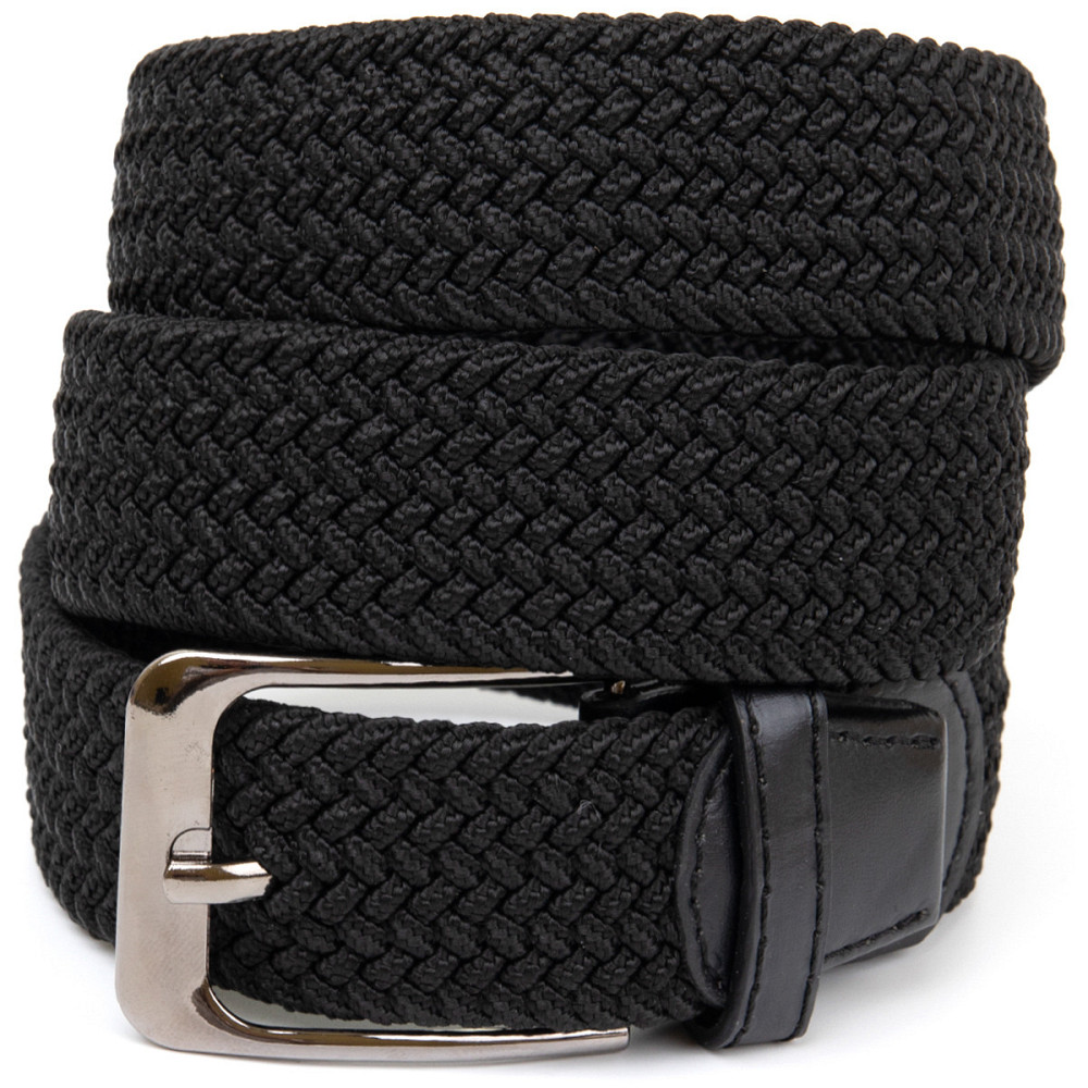 Текстильный мужской ремень классика Vintage 20525 Черный Киев - изображение 1