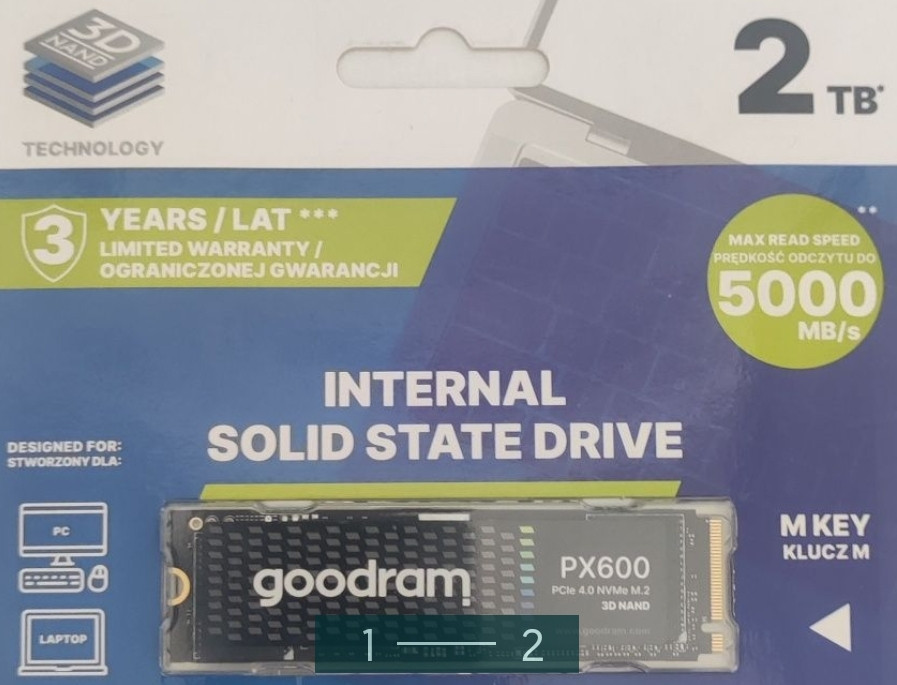 Жорсткий Диск SSD NVME 2 TB Goodram Київ - фото 2