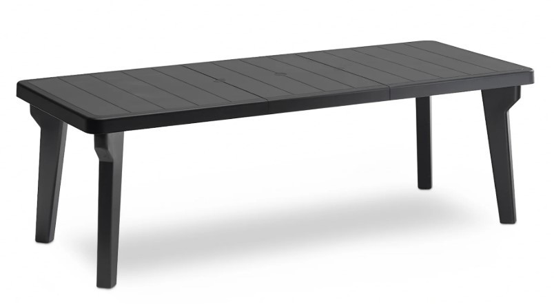 Стіл для саду пластиковий розсувний BICA Bergen, графіт Київ - фото 1