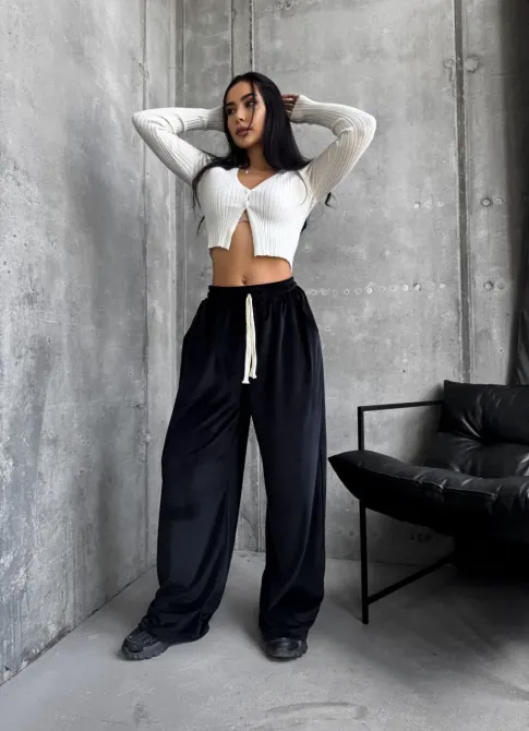 Велюрові жіночі брюки вільного крою з високою посадкою Одеса - фото 17