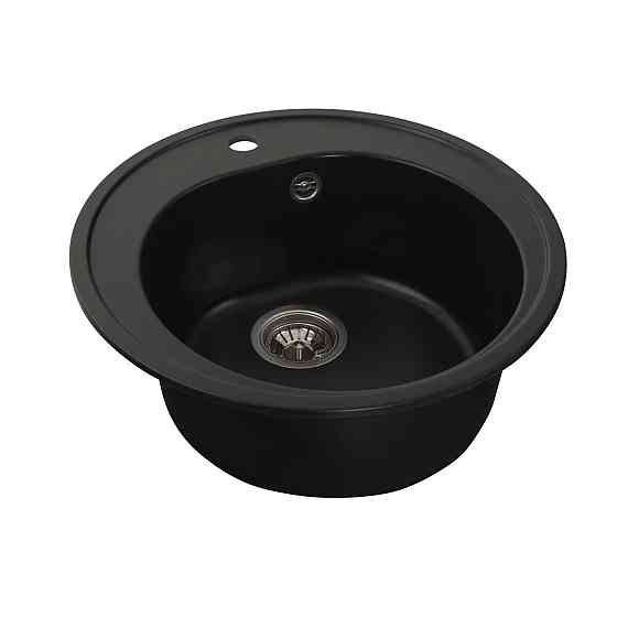 Гранітна мийка для кухні VALESO LUNA 510 матова Чорна Коломыя