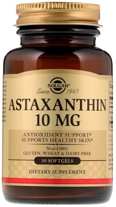 Астаксантин Solgar Astaxanthin 10 мг 30 гелевых капсул Киев - изображение 1