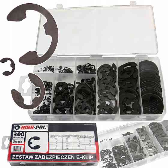 Набор Е-образных стопорных колец 300 шт в кейсе Mar-Pol (M66483) Нововолынск