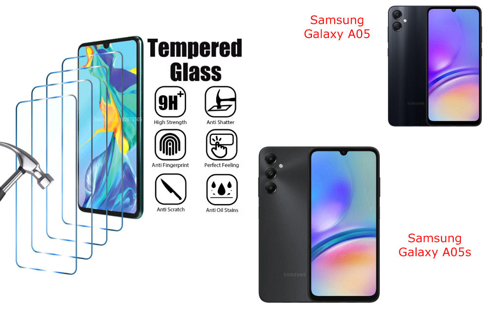 Защитное стекло ArmorGlass для Samsung Galaxy A05, Galaxy A05s – устойчивое к царапинам и ударам Киев - изображение 1