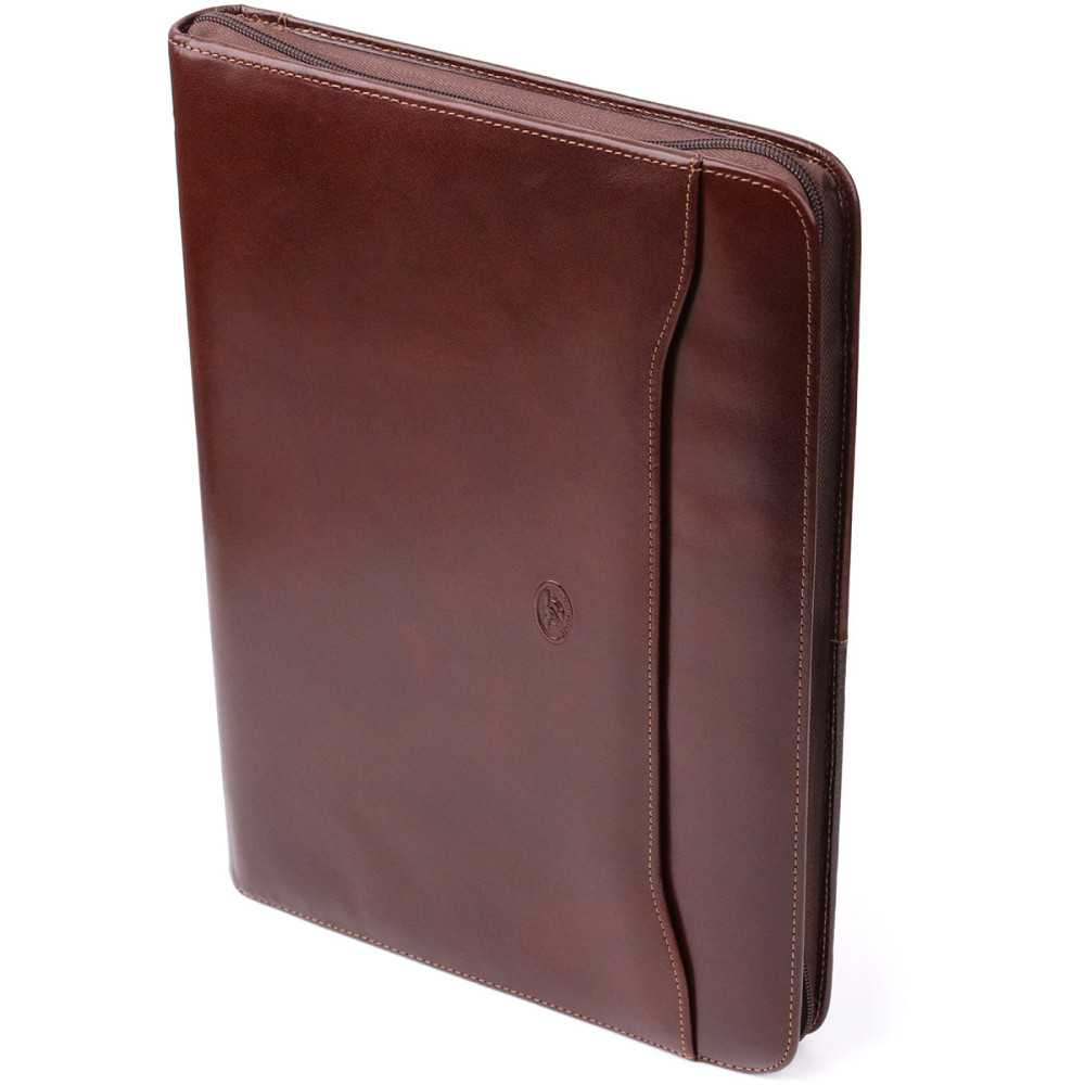 Папка з блокнотом із гладкої натуральної шкіри Коричнева (Tony Perotti) Київ - фото 5