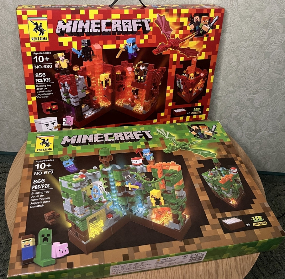 Констркутор minecraft з LED підсвіткою 850 деталей | лего майнкрафт Київ - фото 7