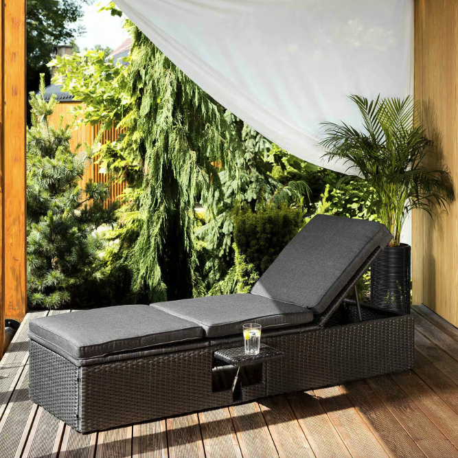 Садовий шезлонг Di Volio Asco чорний Київ - фото 6