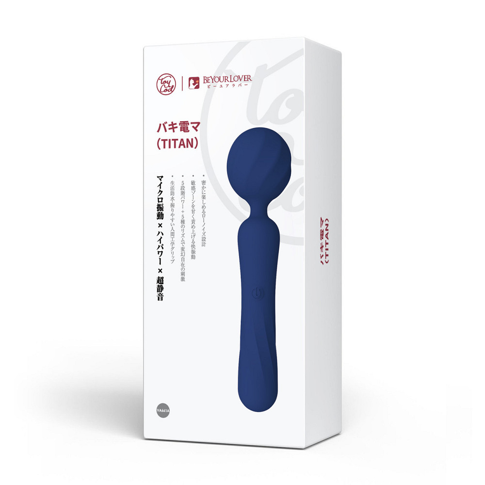 Вибромассажер Wand с гибкой головкой BeYourLover Titan, синий, 25 × 6,27 см Sex Aura Киев - изображение 8