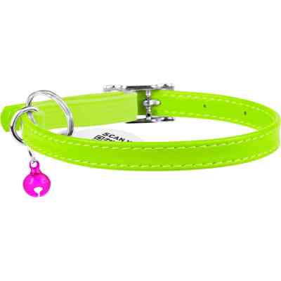 Ошейник для животных WAUDOG Glamour с QR паспортом Д 22-30 см салатовый (32485) Винница