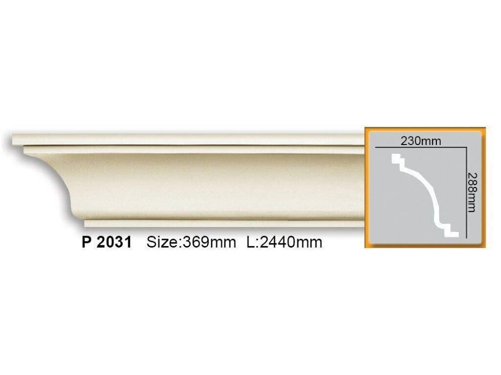 Карниз полиуретановый гладкий Gaudi Decor P 2031 Днепр - изображение 1