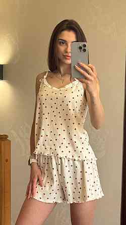 Жіночий комплект для дому та сну Червоні серця XL-2XL Харків