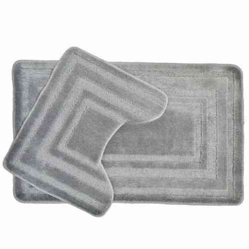 Килимок для ванної кімнати 50*40см U-виріз Рамка Econom сірий поліпропілен Дариана Житомир