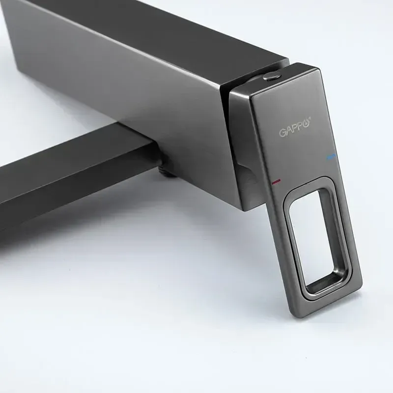 Змішувач для ванни з душовим гарнітуром GAPPO G3217-9 графіт Київ - фото 6