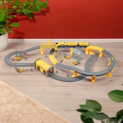 Залізниця Otamanko Мандрівний Експрес електрична залізниця 92 деталей, жовтий (AU6881AB) Вінниця - фото 10