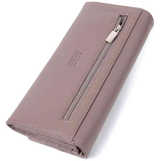 Шикарний жіночий гаманець із натуральної шкіри KARYA 22818 Бежевий Київ