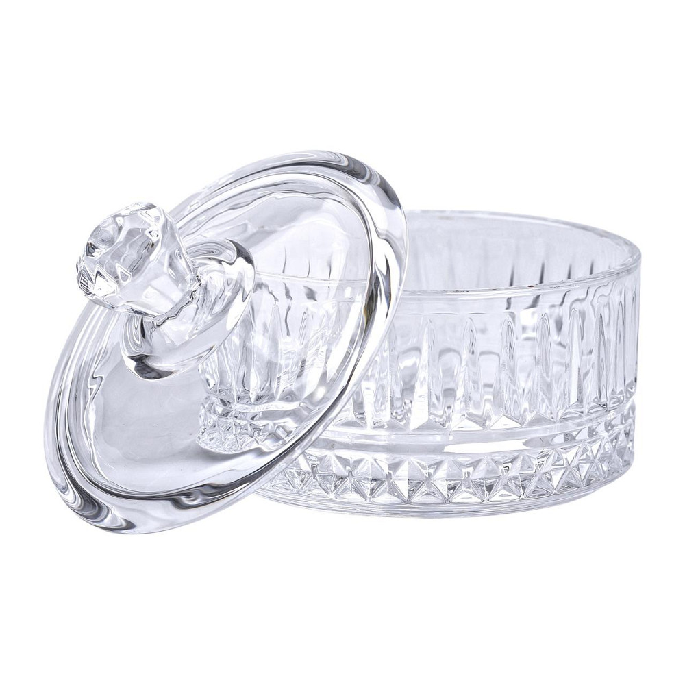 Yiwu Цукерниця з кришкою скляна Ø 10 см кругла HP-YH-72 Киев - изображение 4