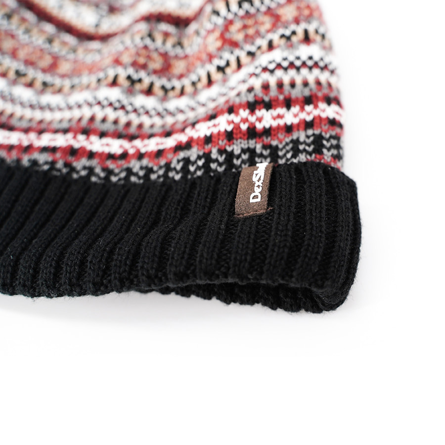 Водонепроникна шапка Dexshell Beanie Fair Isle кольорова Бордовий (S-M) Вінниця - фото 3