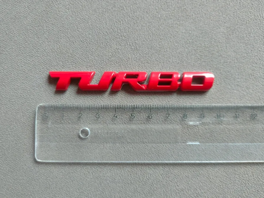 Наклейка Turbo Красная Металлическая турбо Киев - изображение 5