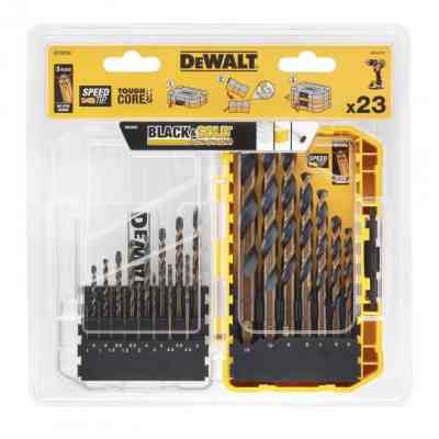Набір свердл DeWALT по металу Black&amp;Gold HSS-G, 23 шт, кейс Tough Case (DT70729) Вінниця