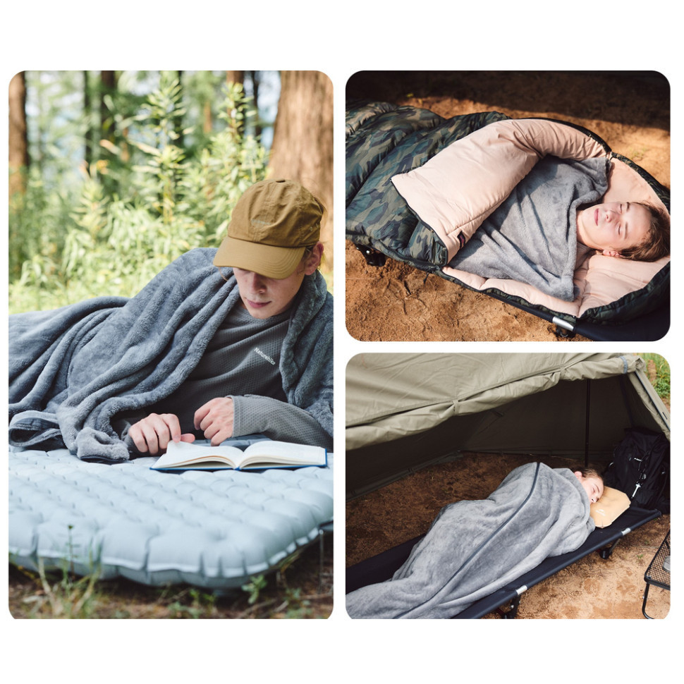 Підкладка для спального мішка Naturehike CNK2450WS024 фліс (Графіт) Вінниця - фото 5