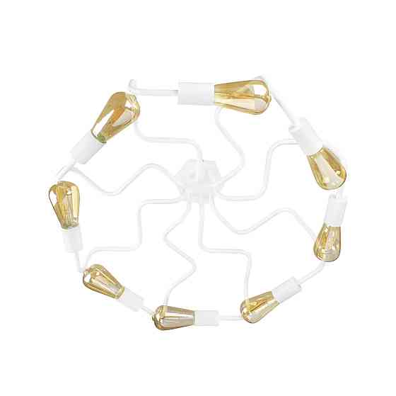 Потолочная люстра паук лофт белая 8 ламп Laminari NL 5526-8 W Одесса