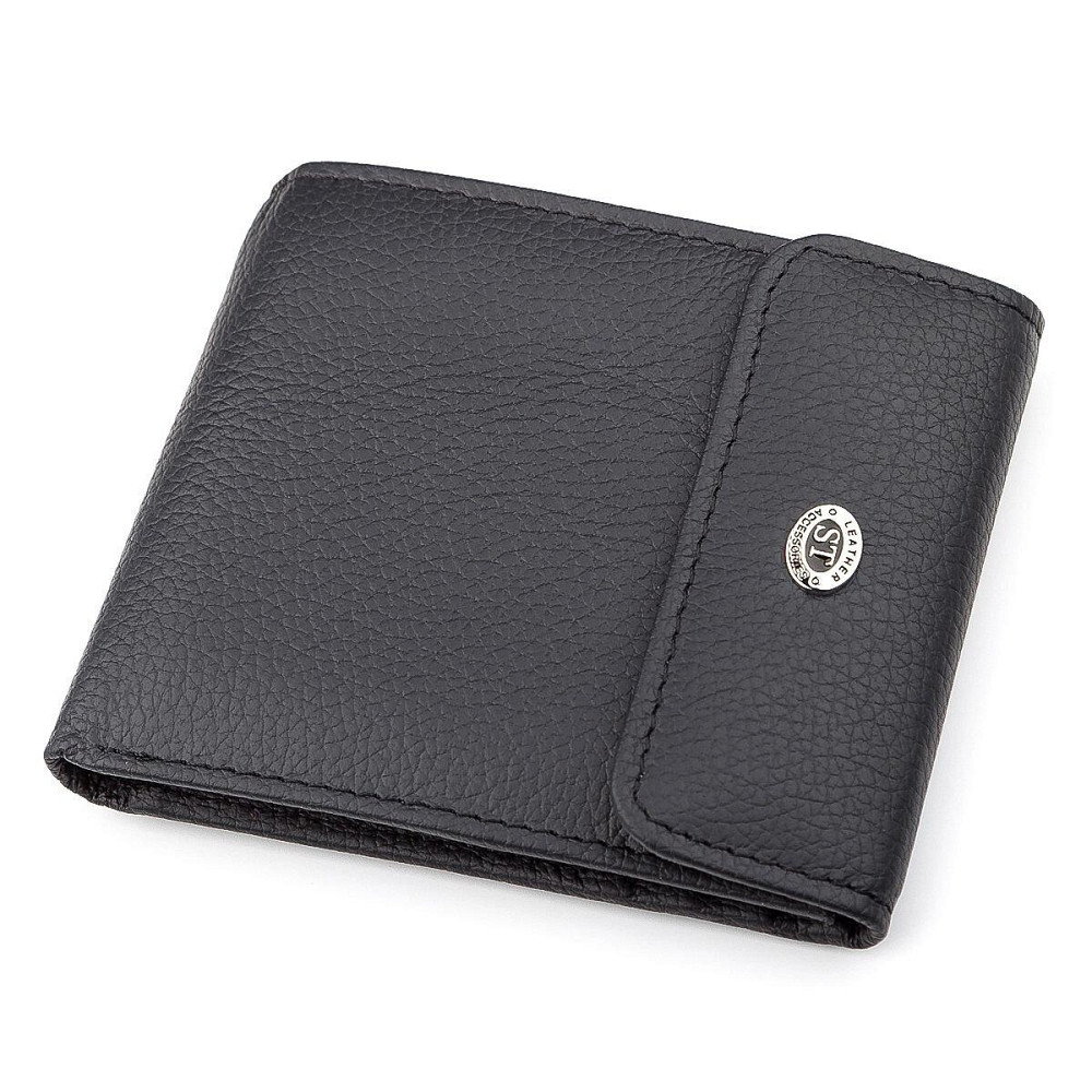 Гаманець ST Leather 18313 (ST155) шкіряний Чорний Київ - фото 11