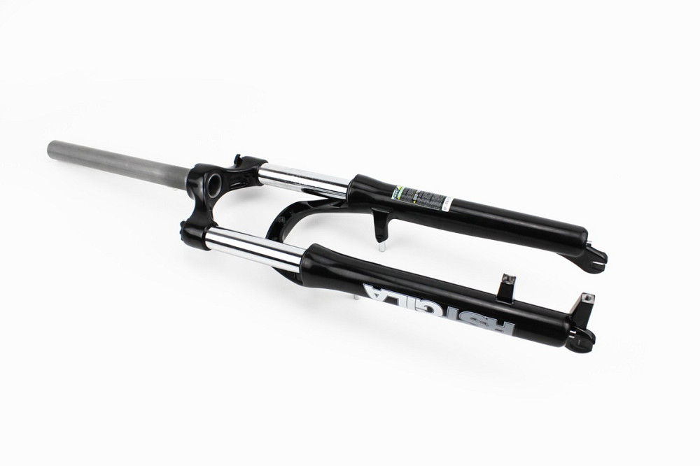 Вилка 26" амортизаційна, без різьби 1-1/8" (28,6мм), шток 260мм, з ходом 100мм, V/Disk-brake, пружинно-оливна, Lockout, чорна Gila-TNL Київ - фото 2