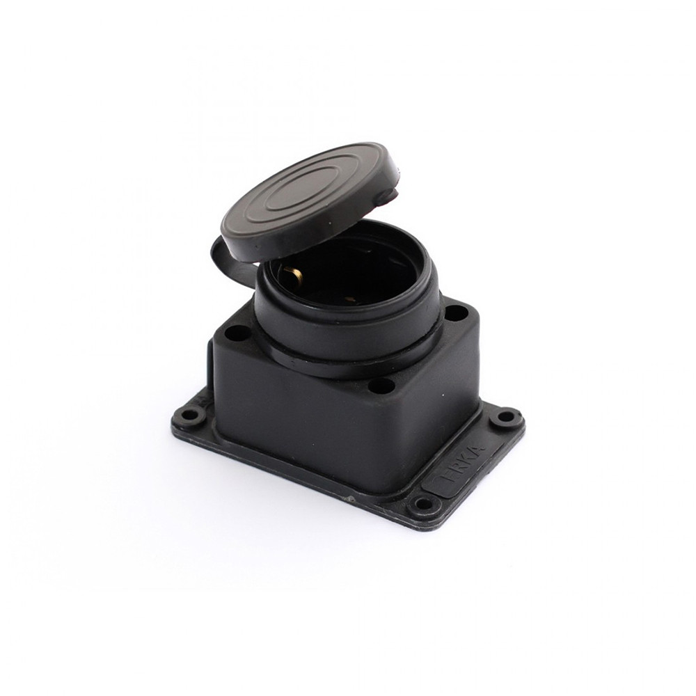 Колодка одинарна ERKA 6001 з заглушкою 1 х 16 А (каучук) Київ - фото 1