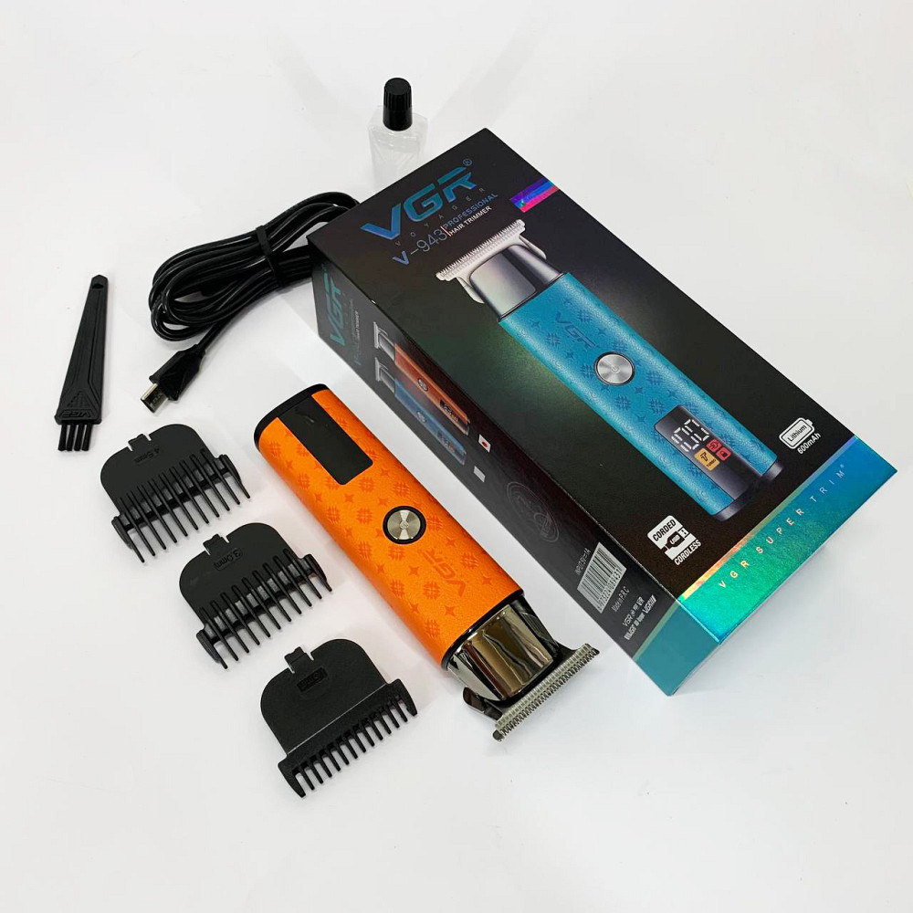 Машинка для стрижки волосся потужна VGR V-943, Електрична машинка з насадкою для бороди WN-27 Івано-Франківськ - фото 3