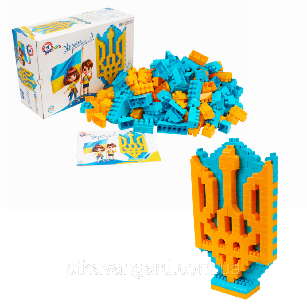 Конструктор блочний Герб України 203 деталі Technok Toys 0129 Хмельницький - фото 2