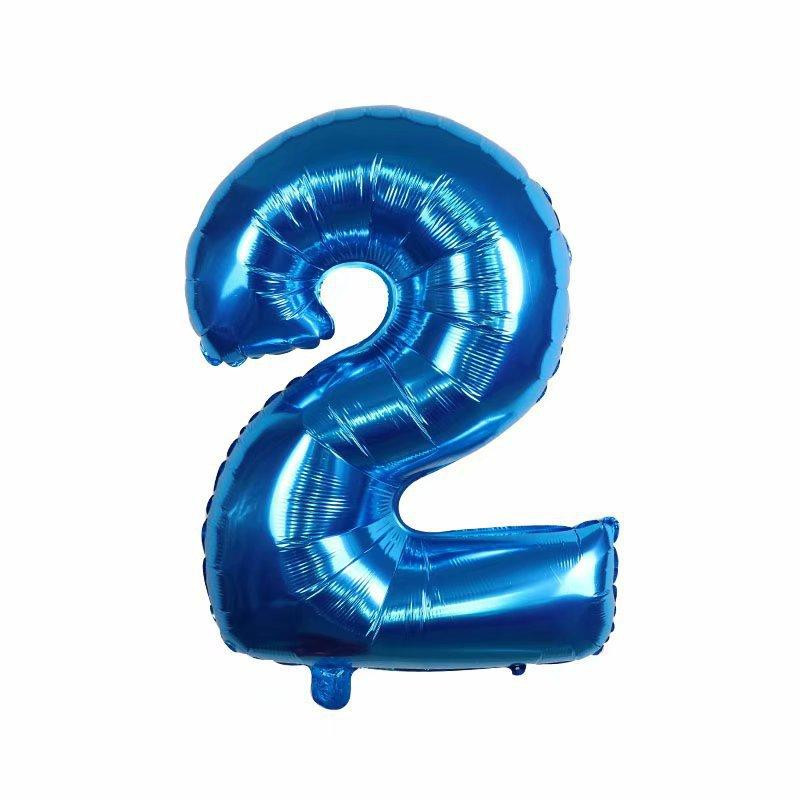 Кулька цифра 2 фольгована 32 дюйма блакитний Київ - фото 2
