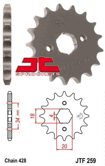 Зірка трансмісії (передня) Zongshen ZS200-GS 428-14T Киев - изображение 1