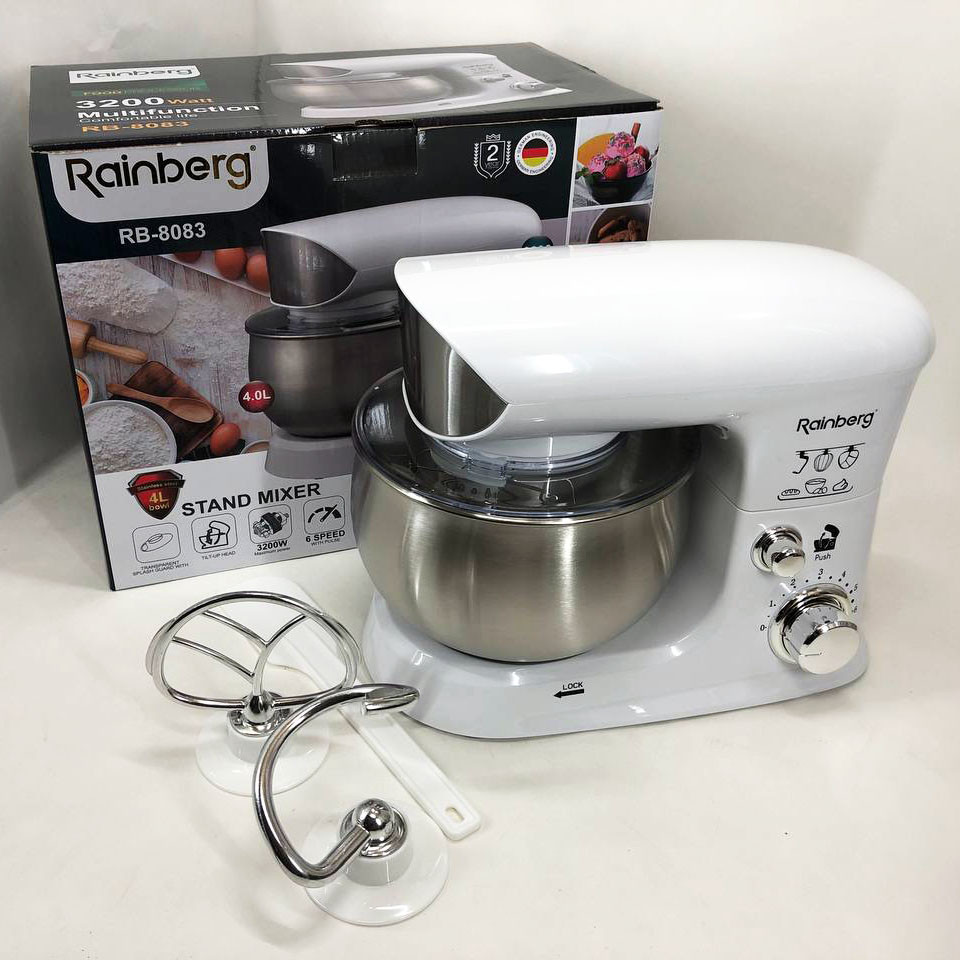 Потужний кухонний планетарний міксер-тістомісильник, Міксер із залізною чашею, Потужний ручний міксер IN-16 Львів - фото 13