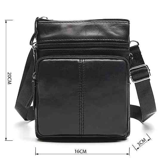 Сумка мужская Vintage компактных размеров 14607 Черный Киев