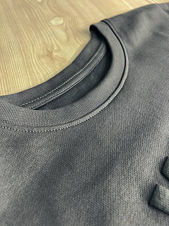 Світшот жіночий U S 293 широкий оверсайз трикотаж напис WANT, графіт, one size Одеса - фото 6