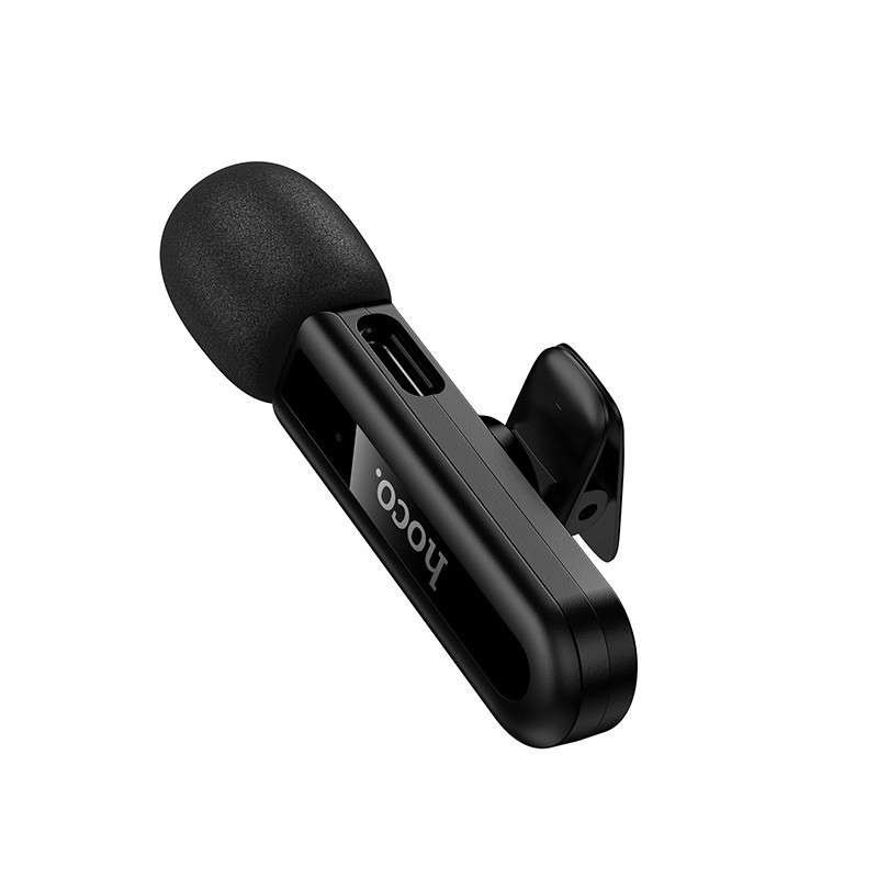 Бездротова мікрофонна система HOCO L20 Fair wireless microphone iP Black Одеса - фото 5