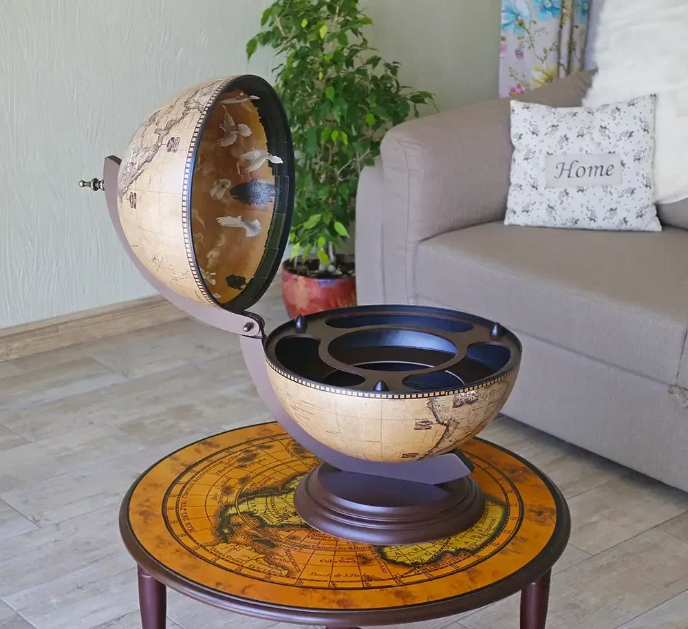 Глобус бар настольный Зодиак кремовый сфера 33 см Гранд Презент mastersem Киев - изображение 2