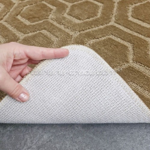Набір килимків для ванної 2шт 60*100см+50*60см U-виріз Соти Standard бежевий поліпропілен Дариана Житомир - фото 6
