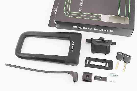 Замок протиугінний U-подібний 110x210 (70х160)мм, товщина скоби 14мм під ключ, чорний T626 Київ