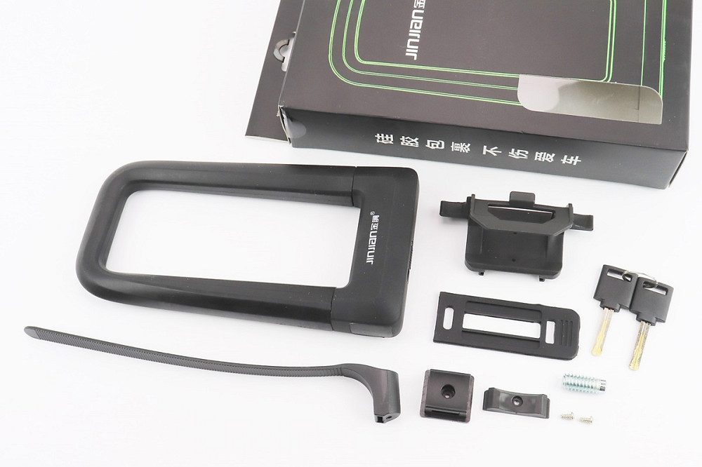 Замок протиугінний U-подібний 110x210 (70х160)мм, товщина скоби 14мм під ключ, чорний T626 Київ - фото 1