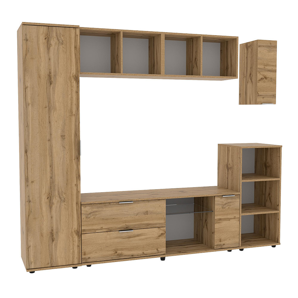 Стінка у вітальню Ketrin-1, Дуб Аппалачі, 2240х425х1880 Львів - фото 1