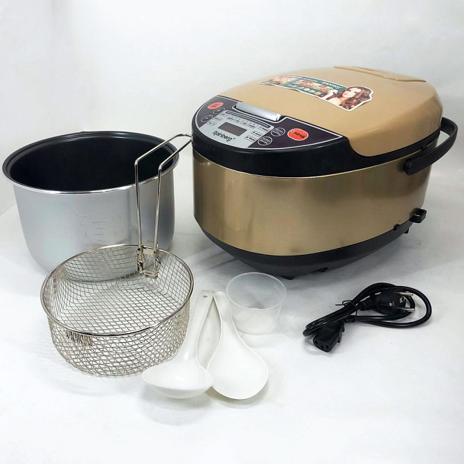 Бюджетная мультиварка Rainberg RB-6207 1500 Вт 6 л, Мультиварка для дома, Пароварка для кухни бытовая BL-87 Львов - изображение 6