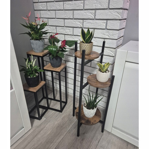 Подставка для цветов металлическая 3-х уровневая 80 см в стиле лофт Ruhhy (25627) Нововолынск - изображение 8