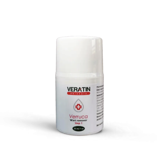 Крем от бородавок и папиллом Verruca Wart Remover Cream, Step 1(Вератин Веррука),Flosvita, Veratin Skin Care, 30мл. флакон Харьков - изображение 2