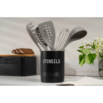 Аксессуар кухонный Ardesto Підставка для кухонного приладдя Midori 12х15.5см, метал, чорний (AR0915B) Винница - изображение 3