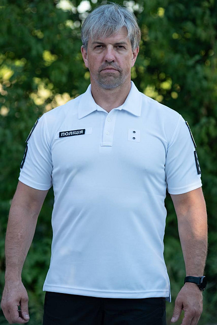 Тактична футболка поло поліестер біла для поліції та military літня легка дихаюча футболка Львів - фото 3