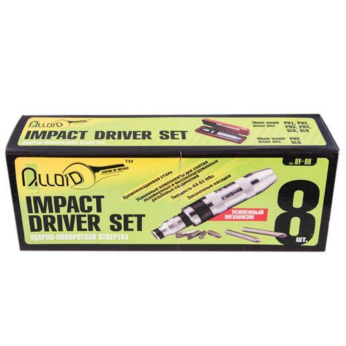 Ударно-поворотна викрутка SL 8,10мм PH#2,3 , 8 предм Alloid Одесса - изображение 2